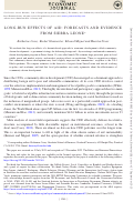 Cover page: Long-Run Effects of Aid: Forecasts and Evidence from Sierra Leone