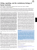 Cover page: Sitting, squatting, and the evolutionary biology of human inactivity