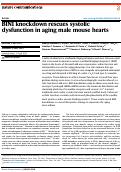 Cover page: BIN1 knockdown rescues systolic dysfunction in aging male mouse hearts