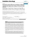 Cover page: A prospective study of differences in duodenum compared to remaining small bowel motion between radiation treatments: Implications for radiation dose escalation in carcinoma of the pancreas