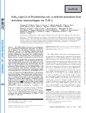 Cover page: Kdo2-Lipid A of Escherichia coli, a defined endotoxin that activates macrophages via TLR-4