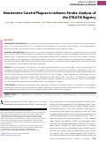 Cover page: Nonstenotic Carotid Plaques in Ischemic Stroke: Analysis of the STRATIS Registry.