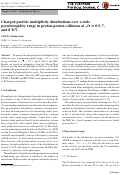 Cover page: Charged-particle multiplicity distributions over a wide pseudorapidity range in proton-proton collisions at s= 0.9, 7, and 8 TeV