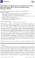 Cover page: Association of Vitamin D3 Level with Breast Cancer Risk and Prognosis in African-American and Hispanic Women