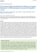 Cover page: Fluctuating regional brainstem diffusion imaging measures of microstructure across the migraine cycle