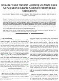 Cover page: Unsupervised Transfer Learning via Multi-Scale Convolutional Sparse Coding for Biomedical Applications