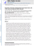 Cover page: Regulation of the fate of dental-derived mesenchymal stem cells using engineered alginate-GelMA hydrogels.