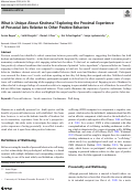 Cover page: What is Unique About Kindness? Exploring the Proximal Experience of Prosocial Acts Relative to Other Positive Behaviors.