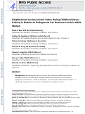 Cover page: Neighborhood socioeconomic status during childhood versus puberty in relation to endogenous sex hormone levels in adult women.