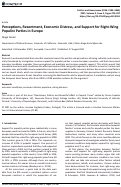 Cover page: Perceptions, Resentment, Economic Distress, and Support for Right-Wing Populist Parties in Europe