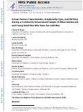 Cover page: Sexual Partner Characteristics, Relationship Type, and HIV Risk Among a Community Venue–Based Sample of Urban Adolescent and Young Adult Men Who Have Sex With Men