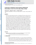 Cover page: A Bayesian confirmatory factor model for multivariate observations in the form of two‐way tables of data