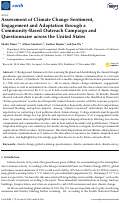 Cover page: Assessment of Climate Change Sentiment, Engagement and Adaptation through a Community-Based Outreach Campaign and Questionnaire across the United States