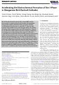 Cover page: Accelerating the Electrochemical Formation of the δ Phase in Manganese-Rich Rocksalt Cathodes.