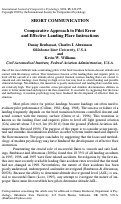 Cover page: Comparative Approach to Pilot Error and Effective Landing Flare Instructions