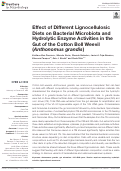 Cover page: Effect of Different Lignocellulosic Diets on Bacterial Microbiota and Hydrolytic Enzyme Activities in the Gut of the Cotton Boll Weevil (Anthonomus grandis)