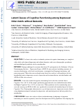 Cover page: Latent Classes of Cognitive Functioning Among Depressed Older Adults Without Dementia