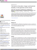 Cover page: Outcomes of amoebic, fungal, and bacterial keratitis: A retrospective cohort study