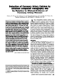 Cover page: Detection of coronary artery calcium by ultrafast computed tomography and its relation to clinical evidence of coronary artery disease