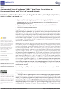 Cover page: Automated Non-Coplanar VMAT for Dose Escalation in Recurrent Head and Neck Cancer Patients