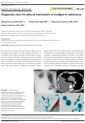 Cover page: Diagnostic clue for pleural metastasis of malignant melanoma