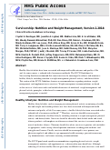 Cover page: Survivorship: nutrition and weight management, Version 2.2014. Clinical practice guidelines in oncology.