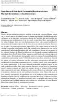 Cover page: Persistence of Matrilocal Postmarital Residence Across Multiple Generations in Southern Africa