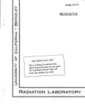 Cover page: TURNOVER RATE STUDIES ON NUCLEIC ACIDS