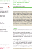 Cover page: Nonlinear changes in selection on a mating display across a continuous thermal gradient