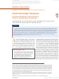 Cover page: Fetal Pericardial Teratoma: Perinatal Management and Example of Preterm Cesarean Birth to Resection.