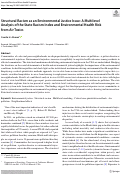 Cover page: Structural Racism as an Environmental Justice Issue: A Multilevel Analysis of the State Racism Index and Environmental Health Risk from Air Toxics