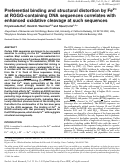 Cover page: Preferential binding and structural distortion by Fe2+ at RGGG-containing DNA sequences correlates with enhanced oxidative cleavage at such sequences