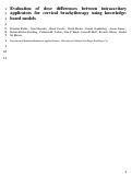 Cover page: Evaluation of dose differences between intracavitary applicators for cervical brachytherapy using knowledge-based models