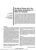 Cover page: The Role of Primary Jets in the Dome Region Aerodynamics of a Model Can Combustor