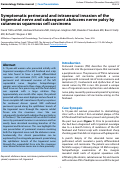 Cover page: Symptomatic perineural and intraneural invasion of the trigeminal nerve and subsequent abducens Nerve palsy by cutaneous squamous cell carcinoma