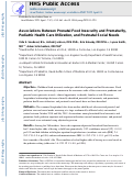 Cover page: Associations Between Prenatal Food Insecurity and Prematurity, Pediatric Health Care Utilization, and Postnatal Social Needs.