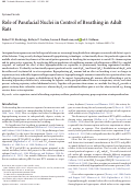 Cover page: Role of Parafacial Nuclei in Control of Breathing in Adult Rats