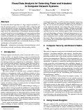 Cover page: Visual Data Analysis for Detecting Flaws and Intruders in Computer Network Systems