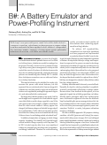 Cover page: B#: A battery emulator and power-profiling instrument