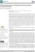 Cover page: Sensor Fault Diagnostics Using Physics-Informed Transfer Learning Framework