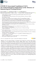 Cover page: COVID-19-Associated Candidiasis (CAC): An Underestimated Complication in the Absence of Immunological Predispositions?