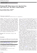 Cover page: Reducing HIV Risks Among Active Injection Drug and Crack Users: The Safety Counts Program