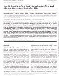 Cover page: Low birthweight in New York City and upstate New York following the events of September 11th.