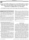 Cover page: Impact of COVID-19 Response on the HIV Epidemic in Men Who Have Sex With Men in San Francisco County: The Importance of Rapid Return to Normalcy