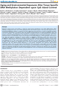 Cover page: Aging and Environmental Exposures Alter Tissue-Specific DNA Methylation Dependent upon CpG Island Context