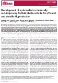 Cover page: Development of a photoelectrochemically self-improving Si/GaN photocathode for efficient and durable H<sub>2</sub> production.