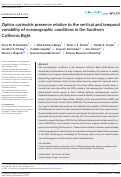 Cover page: Ziphius cavirostris presence relative to the vertical and temporal variability of oceanographic conditions in the Southern California Bight.