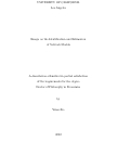 Cover page: Essays on the Identification and Estimation of Network Models