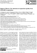 Cover page: Impact of Mexico City emissions on regional air quality from MOZART-4 simulations