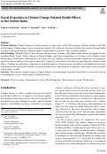 Cover page: Racial Disparities in Climate Change-Related Health Effects in the United States